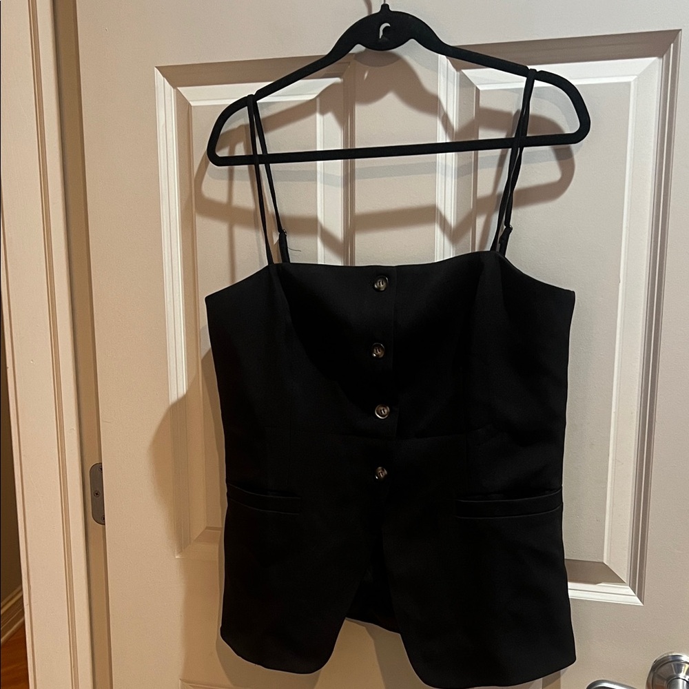 Black Women's Button-Up Top